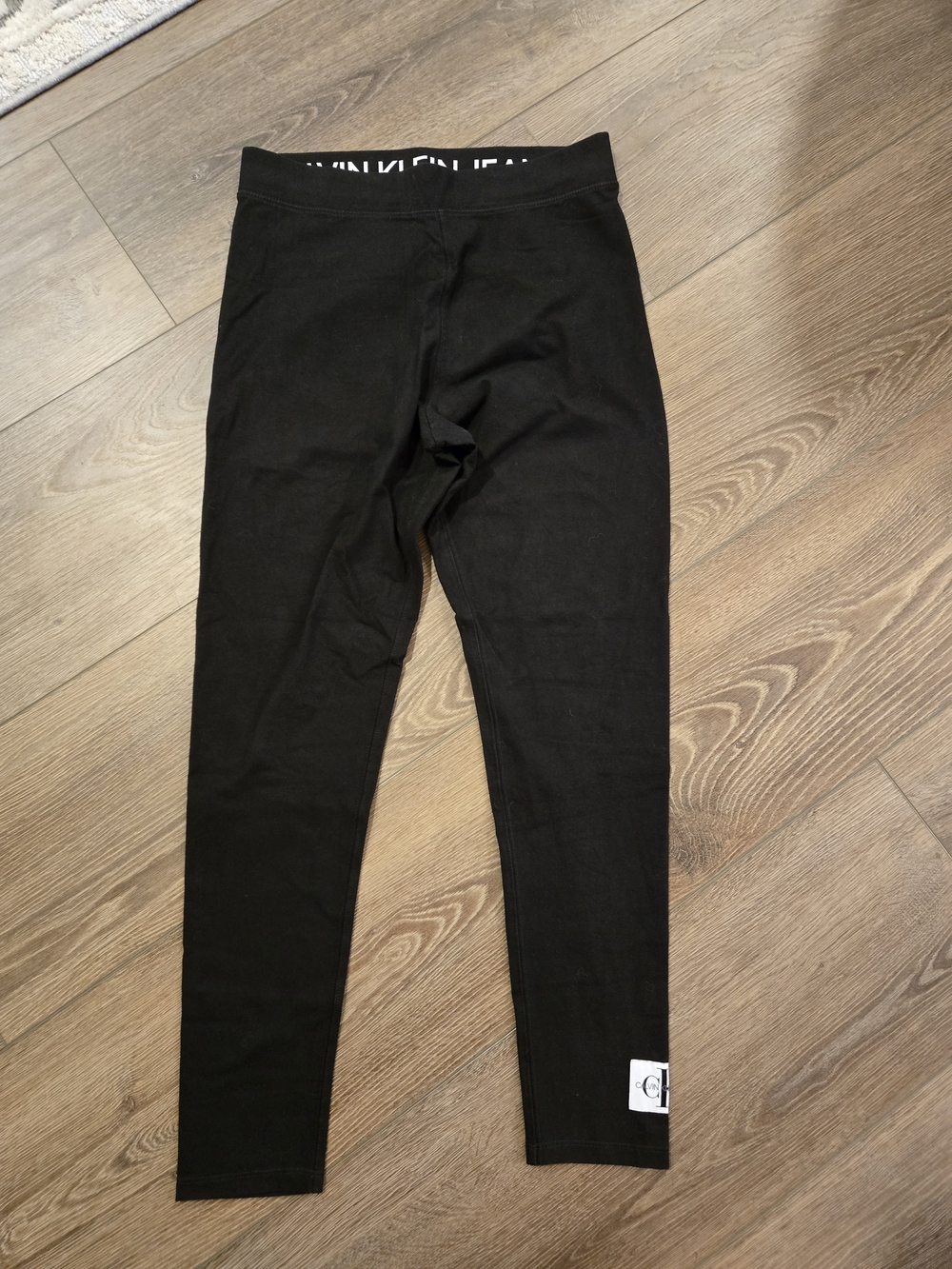 Calvin Klein Womens Black Logo Leggings